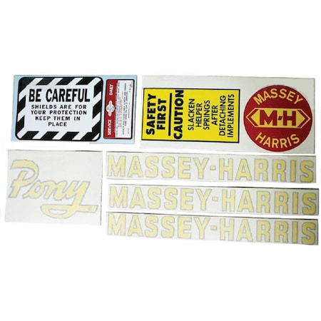 Aftermarket Complete Decal Set Fits Massey Harris Pony MAE30-0040
